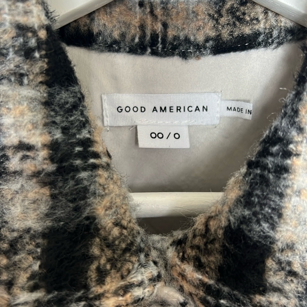Good American Oversized Plaid Shacket - Picture 6 of 7